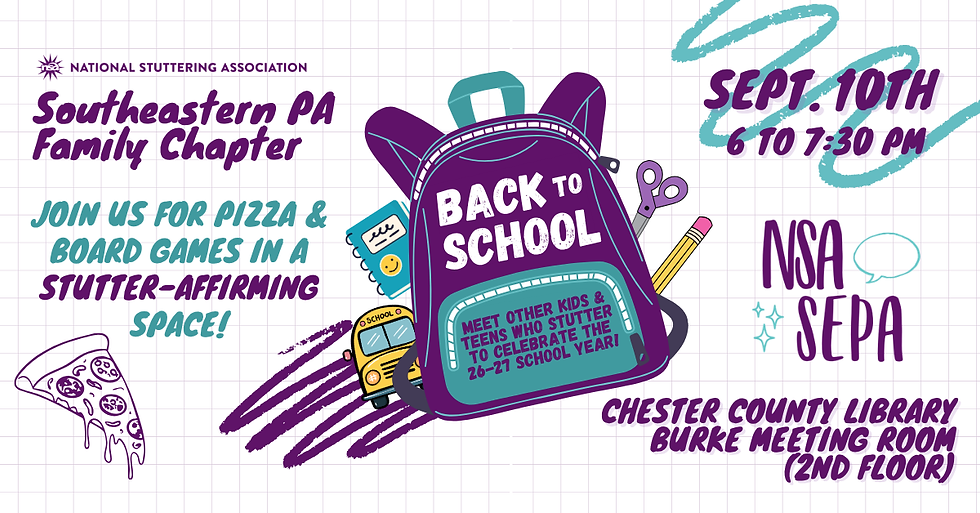 NSA Southeastern PA Family Chapter: Back to School Event