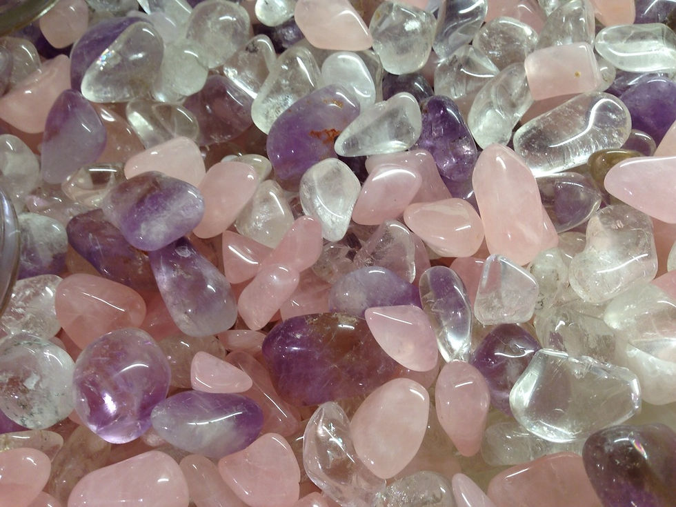 Variants of Quartz Rock Crystal, Tumbled