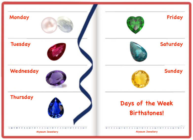 Birthstones For The Days Of The Week Birthstones For The Days Of The Week