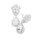 Clear Crystal Flower Pear Drop Clip-Ons