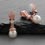 Thumbnail: Rose Gold Vintage CZ Pave Bridal Earrings with Pearl Drop