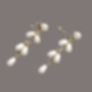 Faux Pearl Drop Earrings, Gold