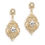 Thumbnail: Clip-On Victorian Gold Scroll Earrings