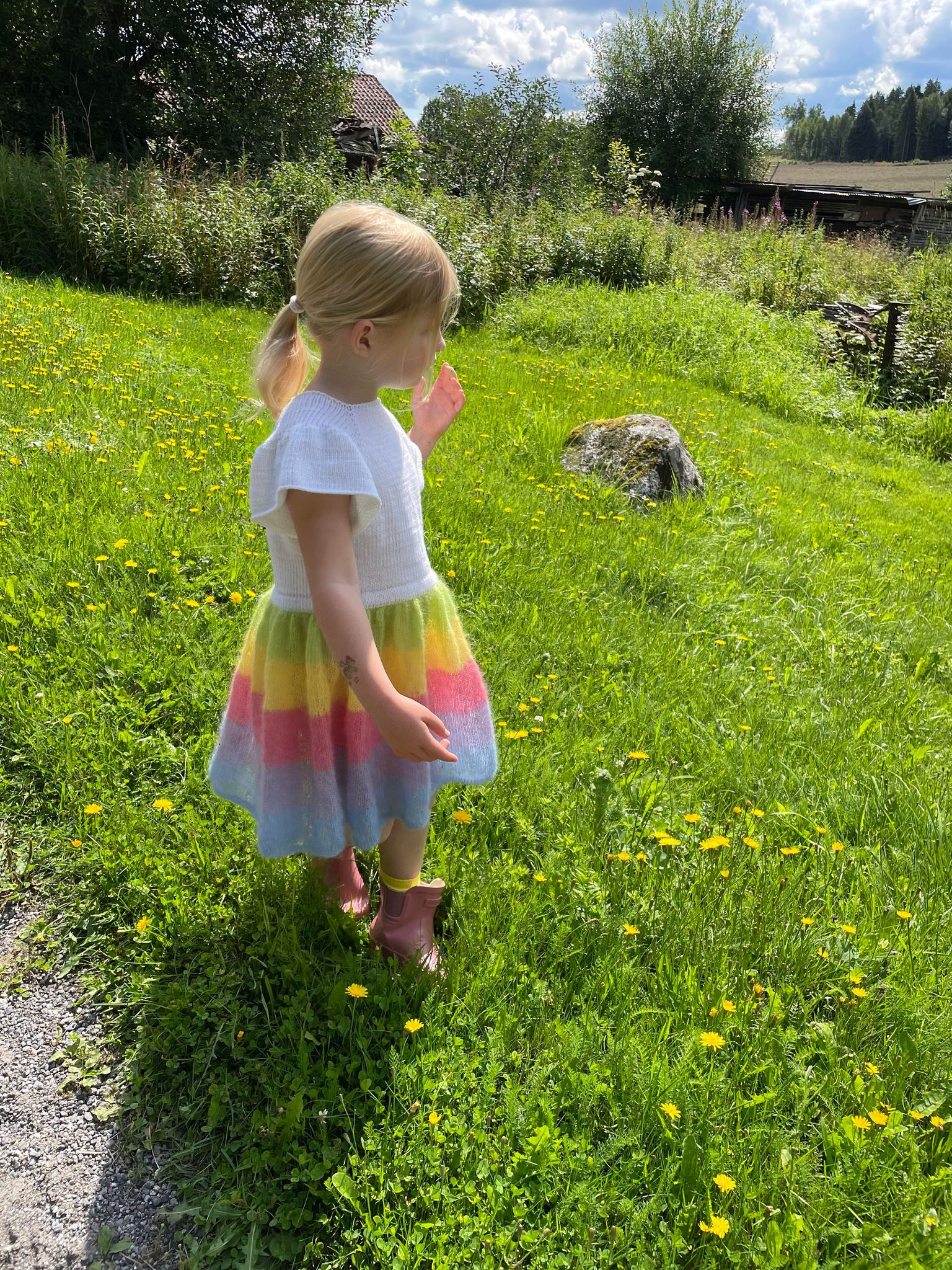 Strikkepakke #Regnbuekjolen