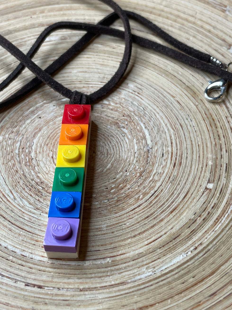 Thumbnail: Rainbow lego necklace 