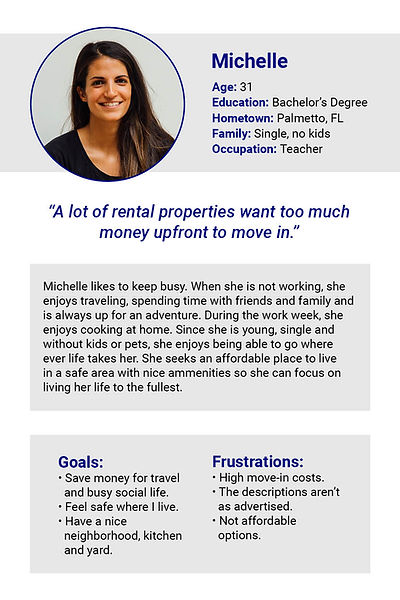 Easy rent user persona michelle