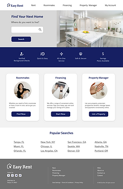 Easy rent homepage before usabilty study