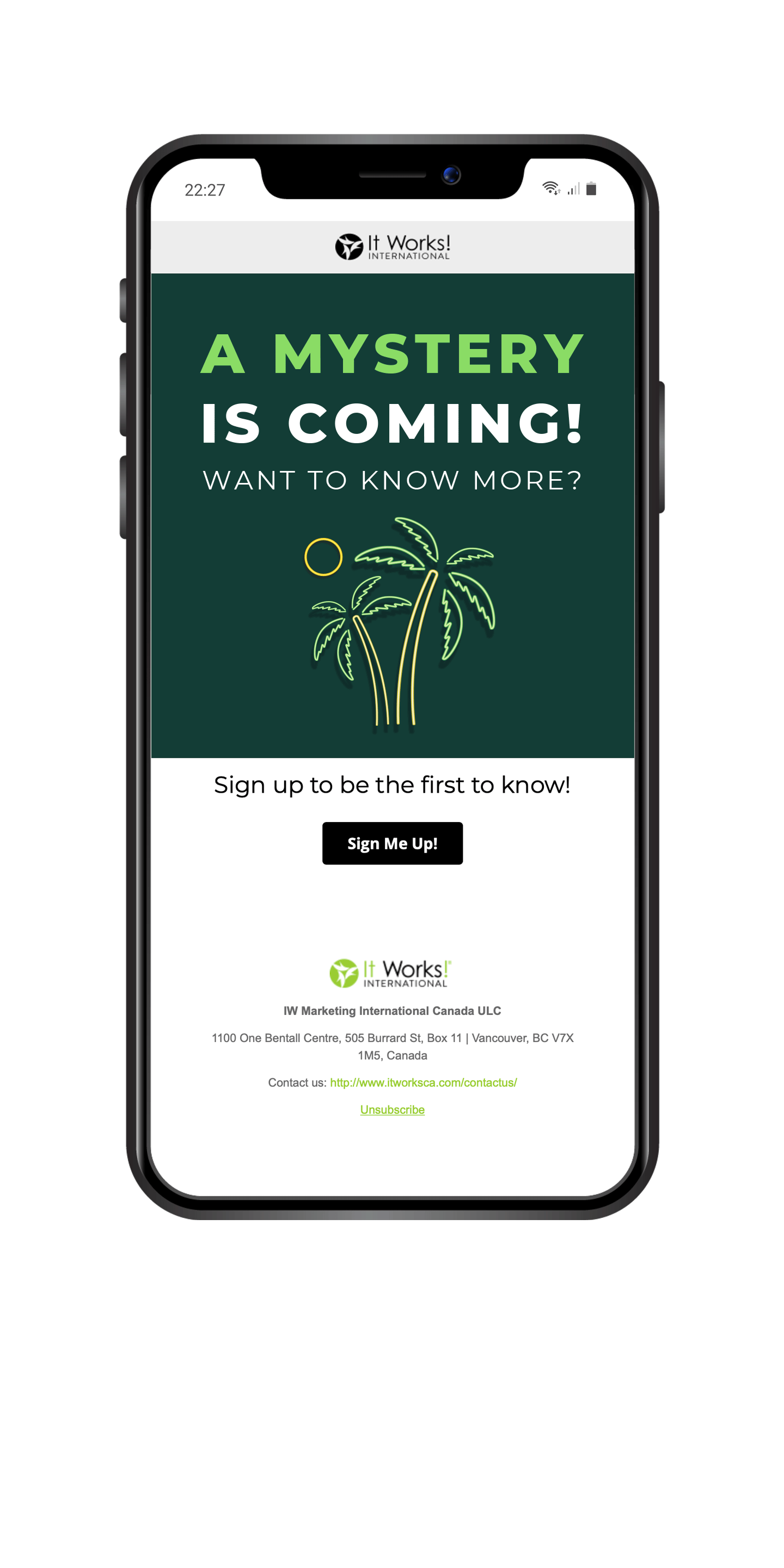 Email sign up to be the first to know mobile
