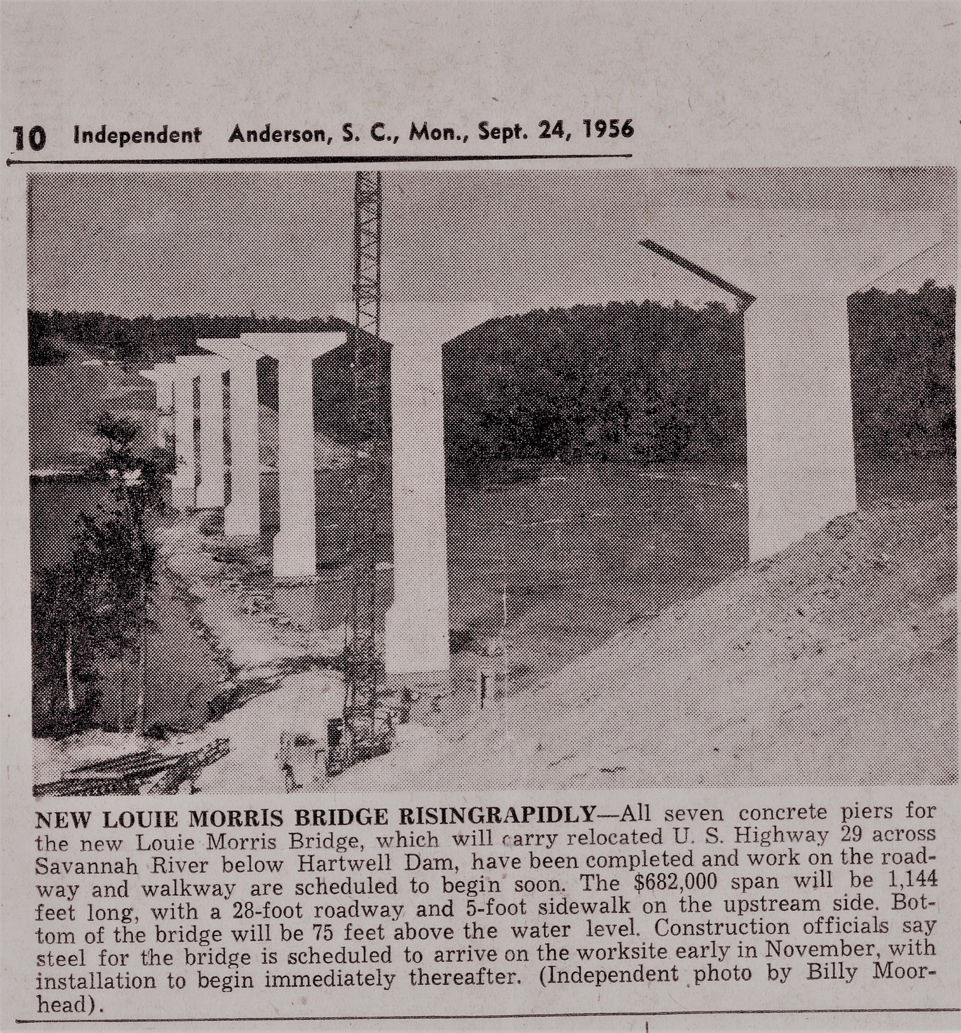 Article Savannah River US29 in 1956