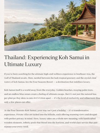 Koh Samui: The Tropical Soul of Thailand