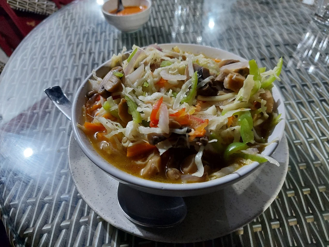 Mutton Thukpa at Cafe Kunzum Top Kaza