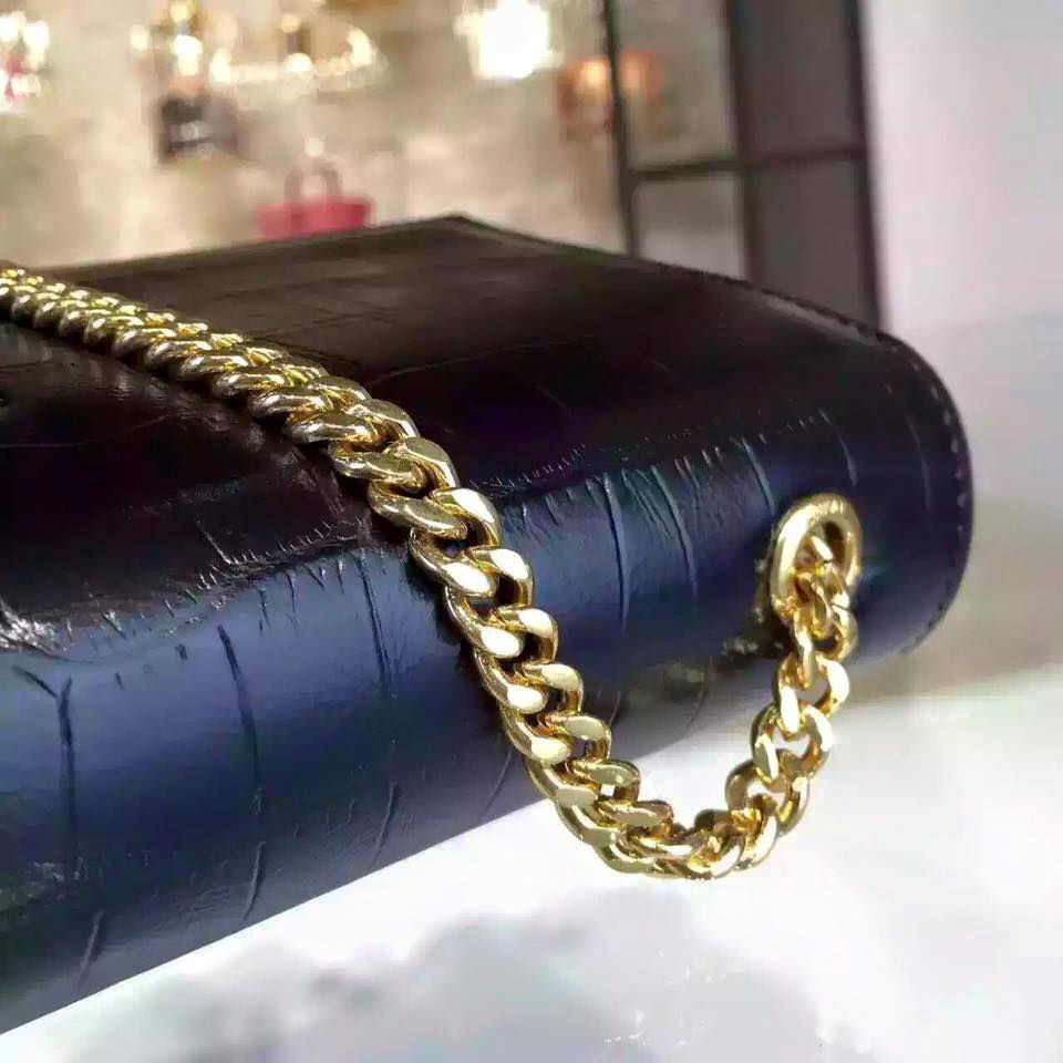 Miniaturbild: Yves Saint Laurent Clutch Kroko Schwarz