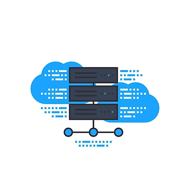 cartoon of computer servers ,represents Notch8's hosted servers