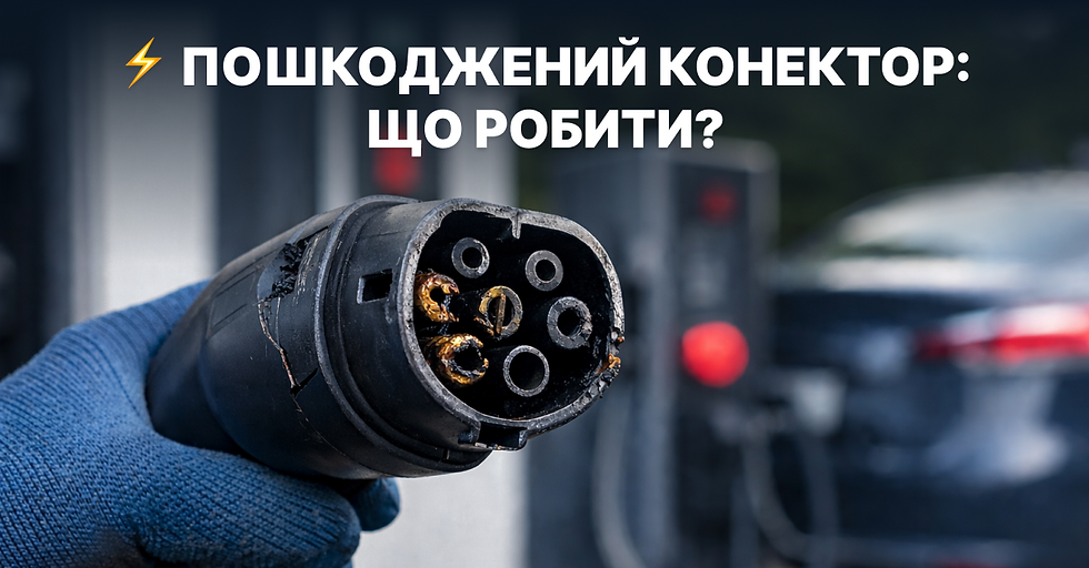 ошкоджений конектор зарядної станції