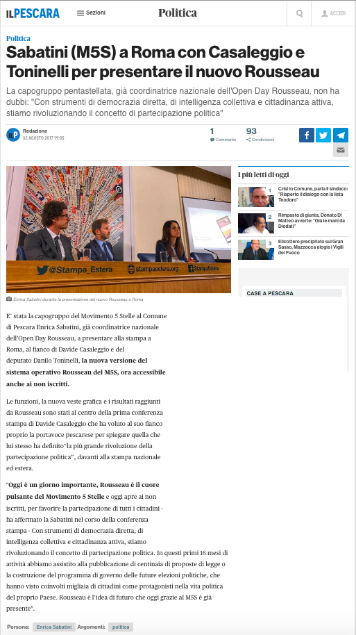 Il Pescara - 2 agosto 2017
