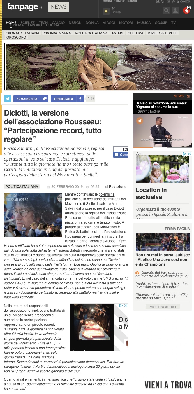 Fanpage febbraio 2019