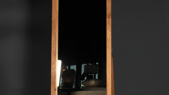 Oak Framed Standing Mirror