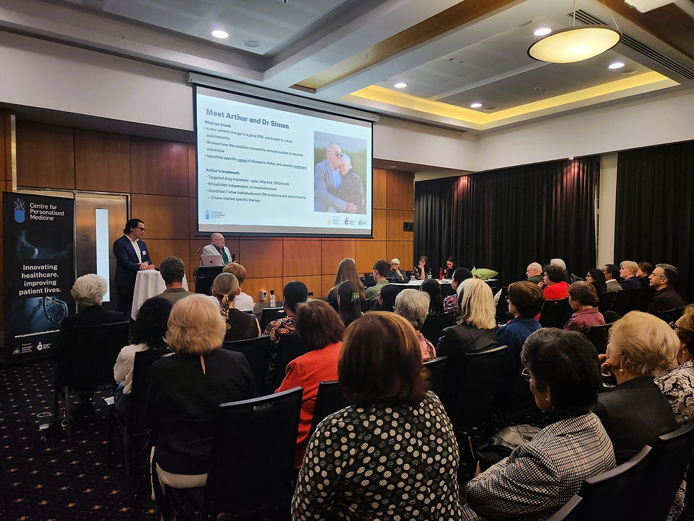 Centre for Personalised Medicine, patient living with complex autoimmune disease shares his story with Canberra community