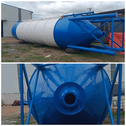 Our 70,000-liter cement storage tank is engineered for the safe and efficient storage of bulk cement