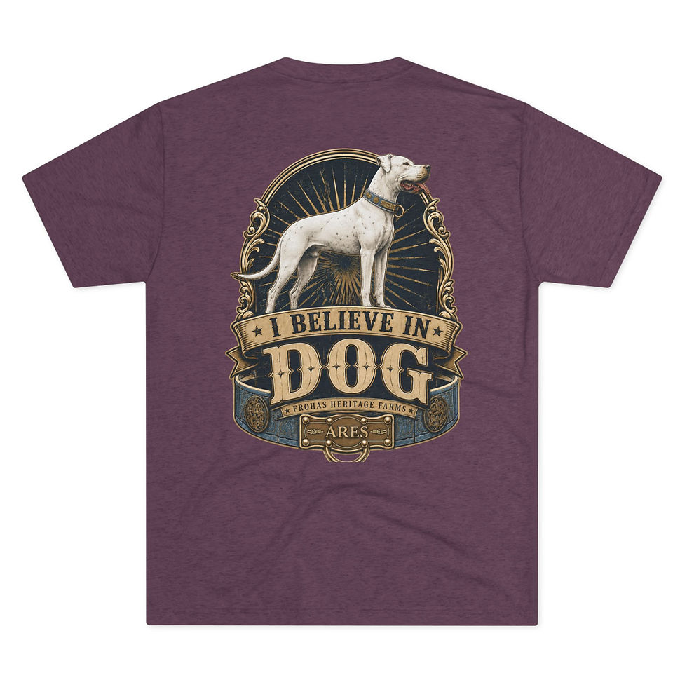 Thumbnail: Dog Lover T-Shirt — "I Believe In Dog" Graphic Tee Dogo Argentino