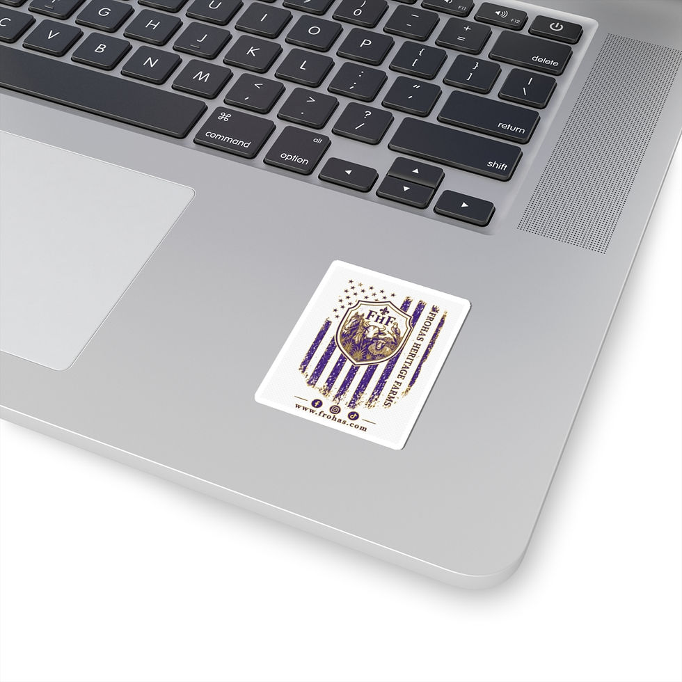 Thumbnail: Frohas Heritage Farms Kiss-Cut Logo Sticker — Vintage American Flag Crest
