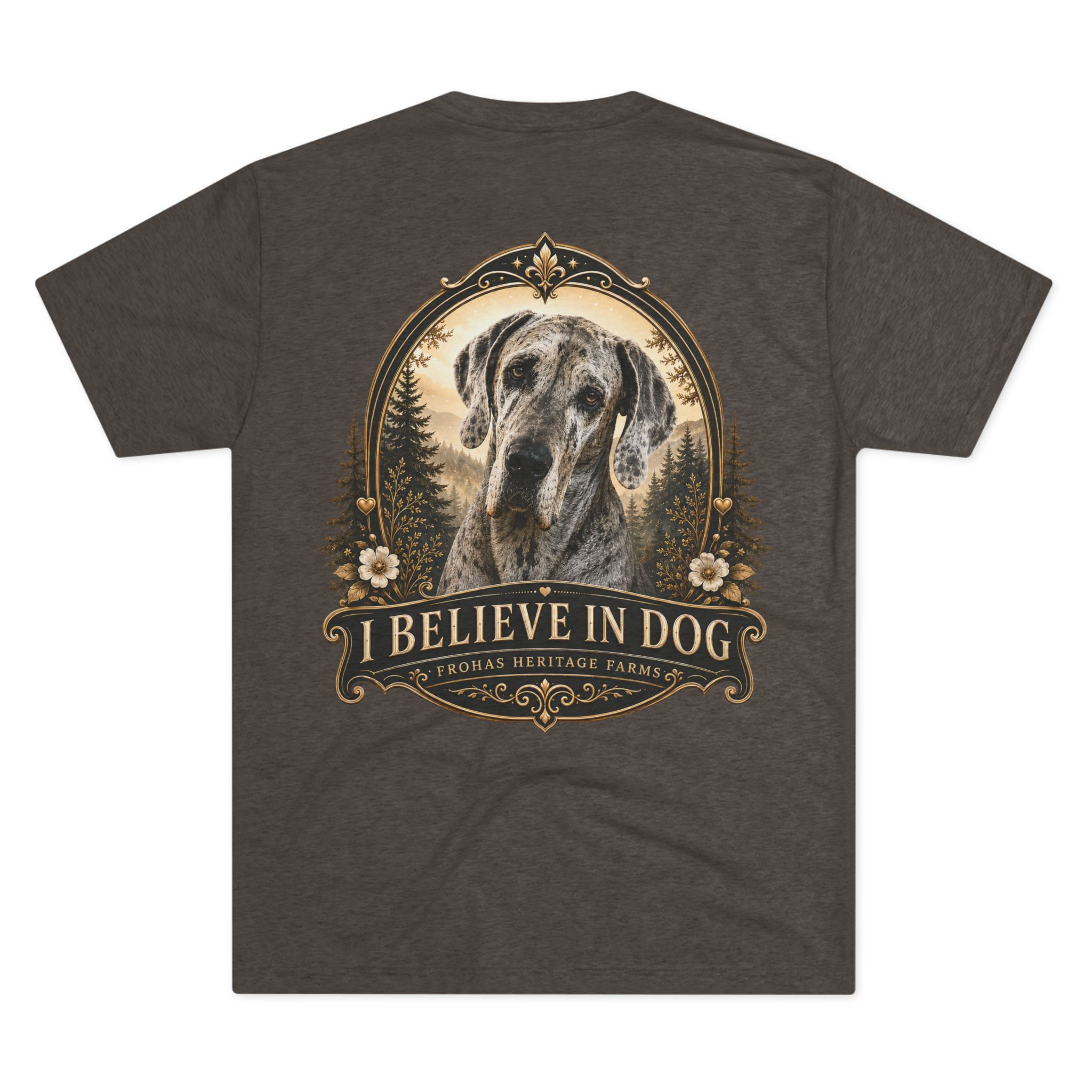 I Believe in Dog Vintage Great Dane Portrait Tee