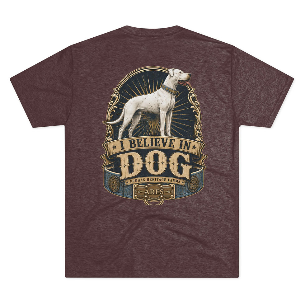 Thumbnail: Dog Lover T-Shirt — "I Believe In Dog" Graphic Tee Dogo Argentino