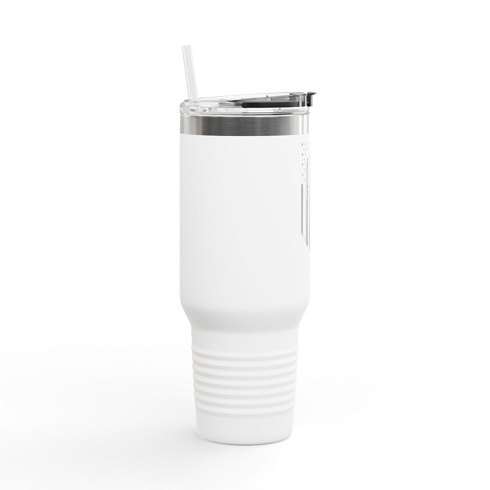 Thumbnail: 40oz Insulated Travel Mug — American Flag Crest Design
