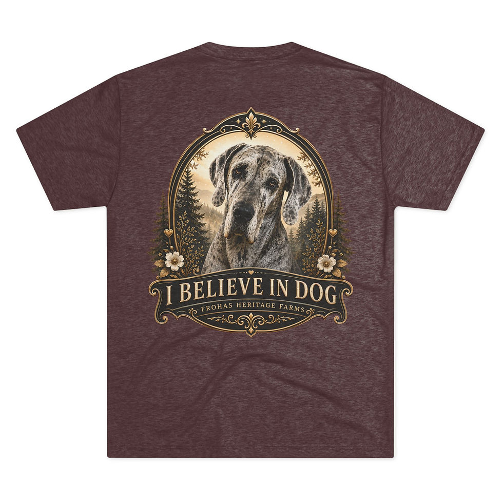 Thumbnail: I Believe in Dog Vintage Great Dane Portrait Tee