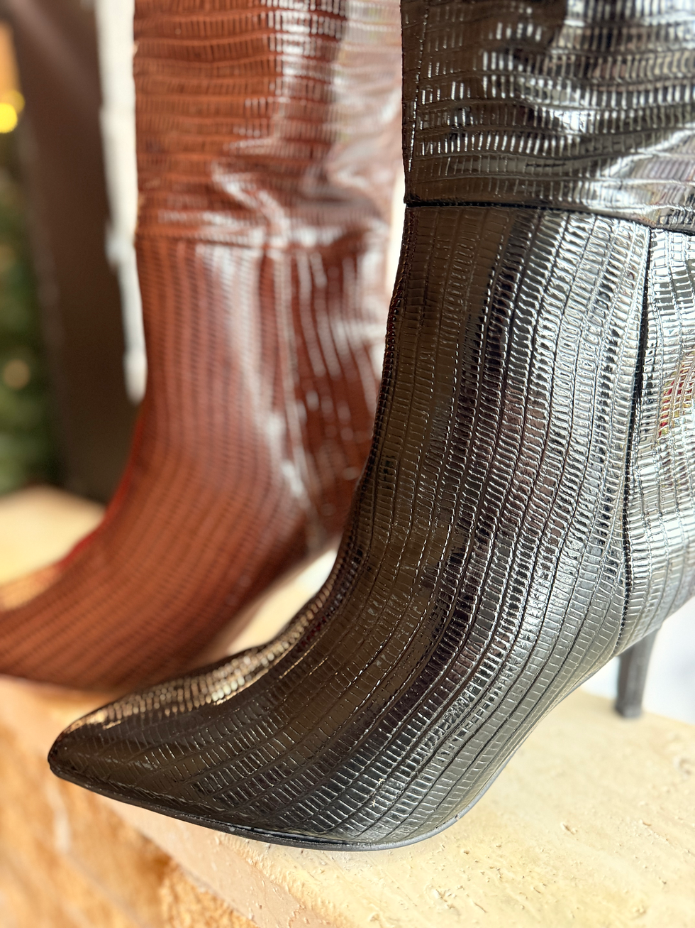 Thumbnail: Never Settle Faux Croc Boots