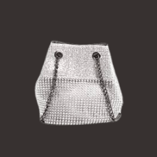 Miniatura: Bolsa Saco Pequena Clutch Festa Strass