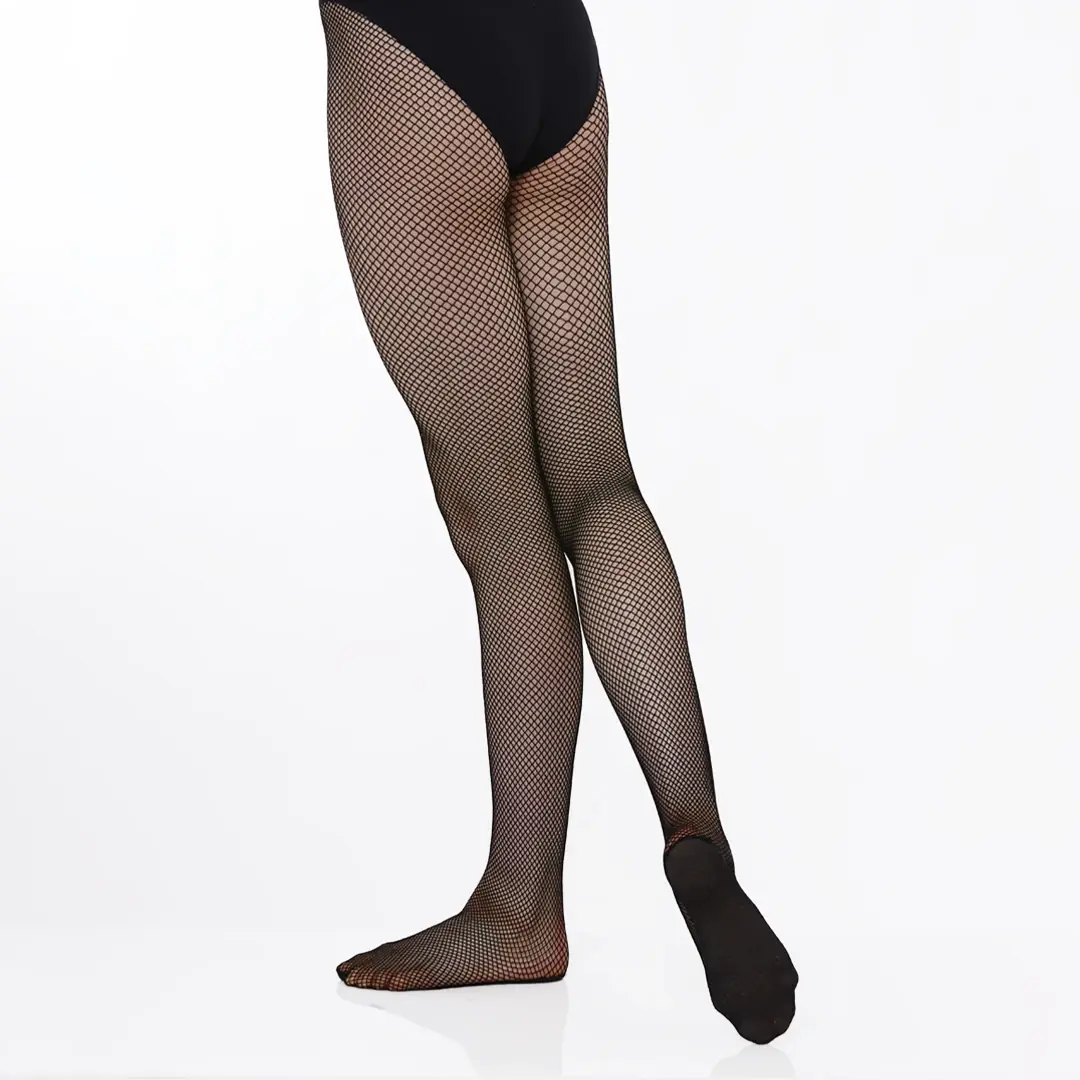 Black High Performance Fishnet Dance Tights