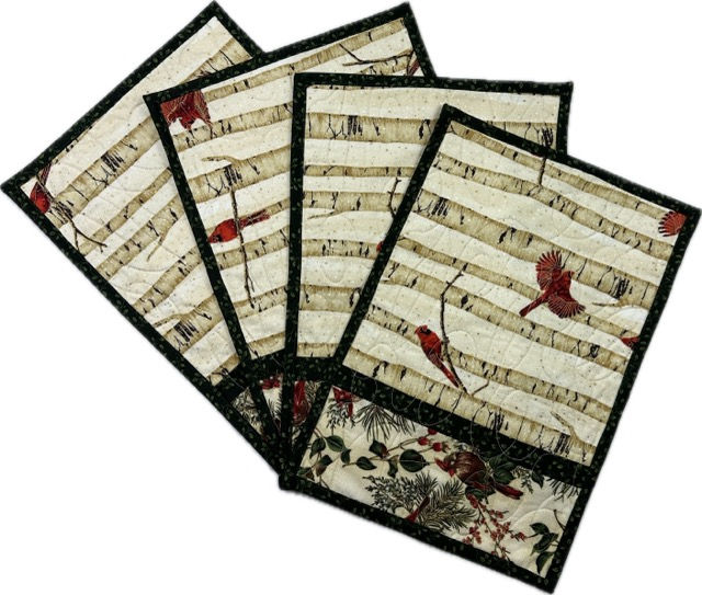 Placemat - Cardinals on Birches