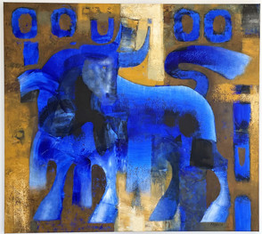 knupp gallery fabricio lara painting blue bull.jpeg