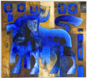 knupp gallery fabricio lara painting blue bull.jpeg