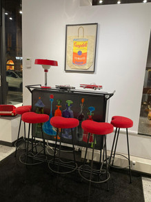 Belgian 1967 Juliette Belati Bar w/ Original Stools