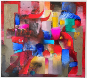 knupp gallery fabricio lara painting colored bull.jpeg