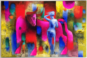 knupp gallery fabricio lara painting pink horse.jpeg