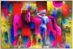 knupp gallery fabricio lara painting pink horse.jpeg