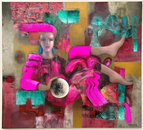 knupp gallery fabricio lara painting sitting pink woman.jpeg