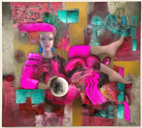 knupp gallery fabricio lara painting sitting pink woman.jpeg