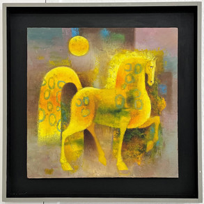 knupp gallery fabricio lara painting small yellow horse.jpeg