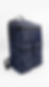 Navy utility tech backpack featuring three zippered front compartments and a sleek nylon finish.