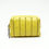 Thumbnail: Vibrant-yellow-pleated-vegan-leather-cosmetic-pouch-with-black-contrast-stitching-and-gold-zipper-factory.