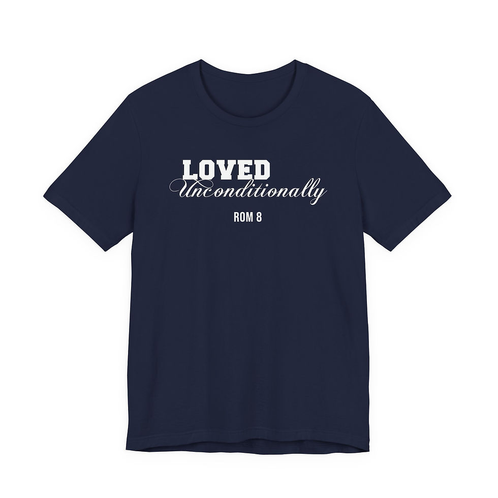 Thumbnail: CLASS'C Loved Unconditionally Rom 8 T-Shirt — Christian Inspirational Tee