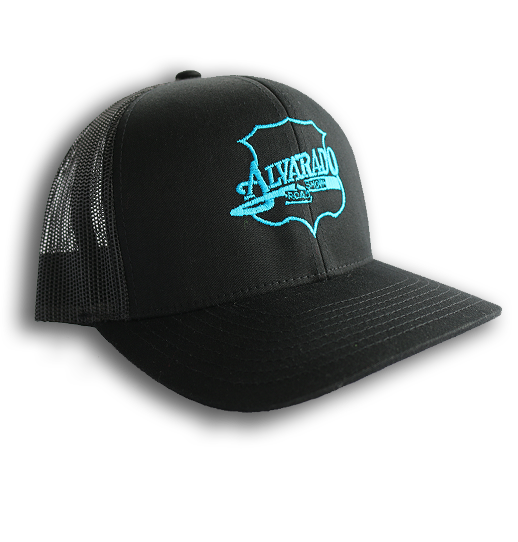 Black ARS Logo Snapback Hat w/ Blue Stitch