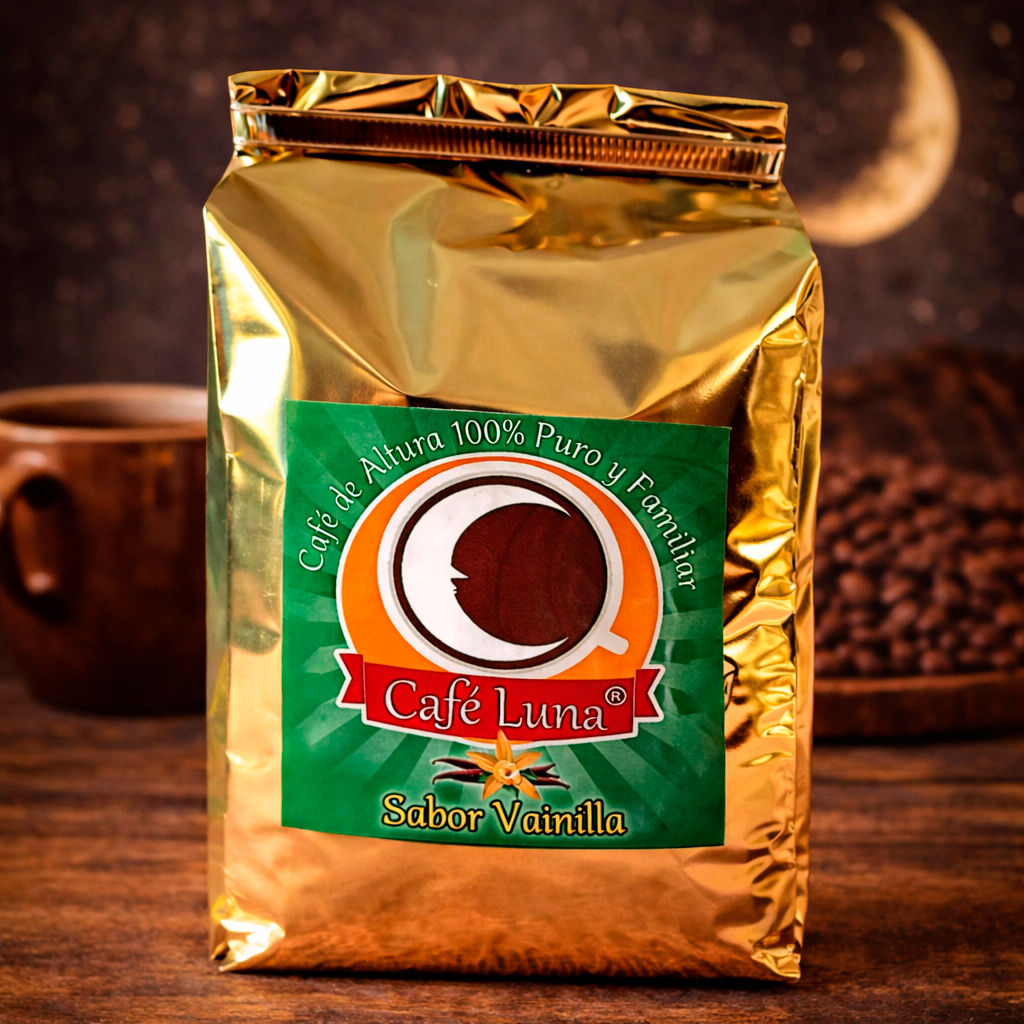 Cafe Luna Vanilla - Traditionally roasted and balanced, creamy and aromatic.