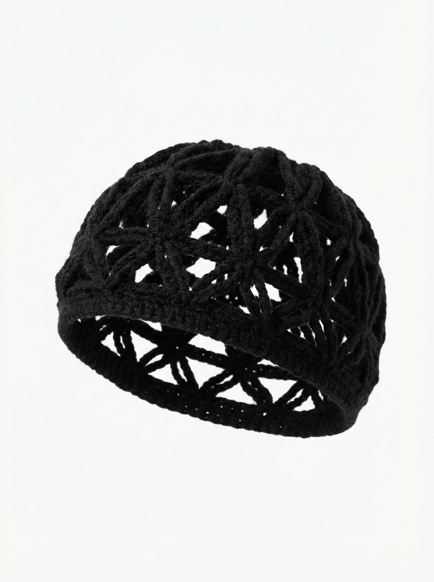 Шапка кроше «KNOT» ручної роботи black