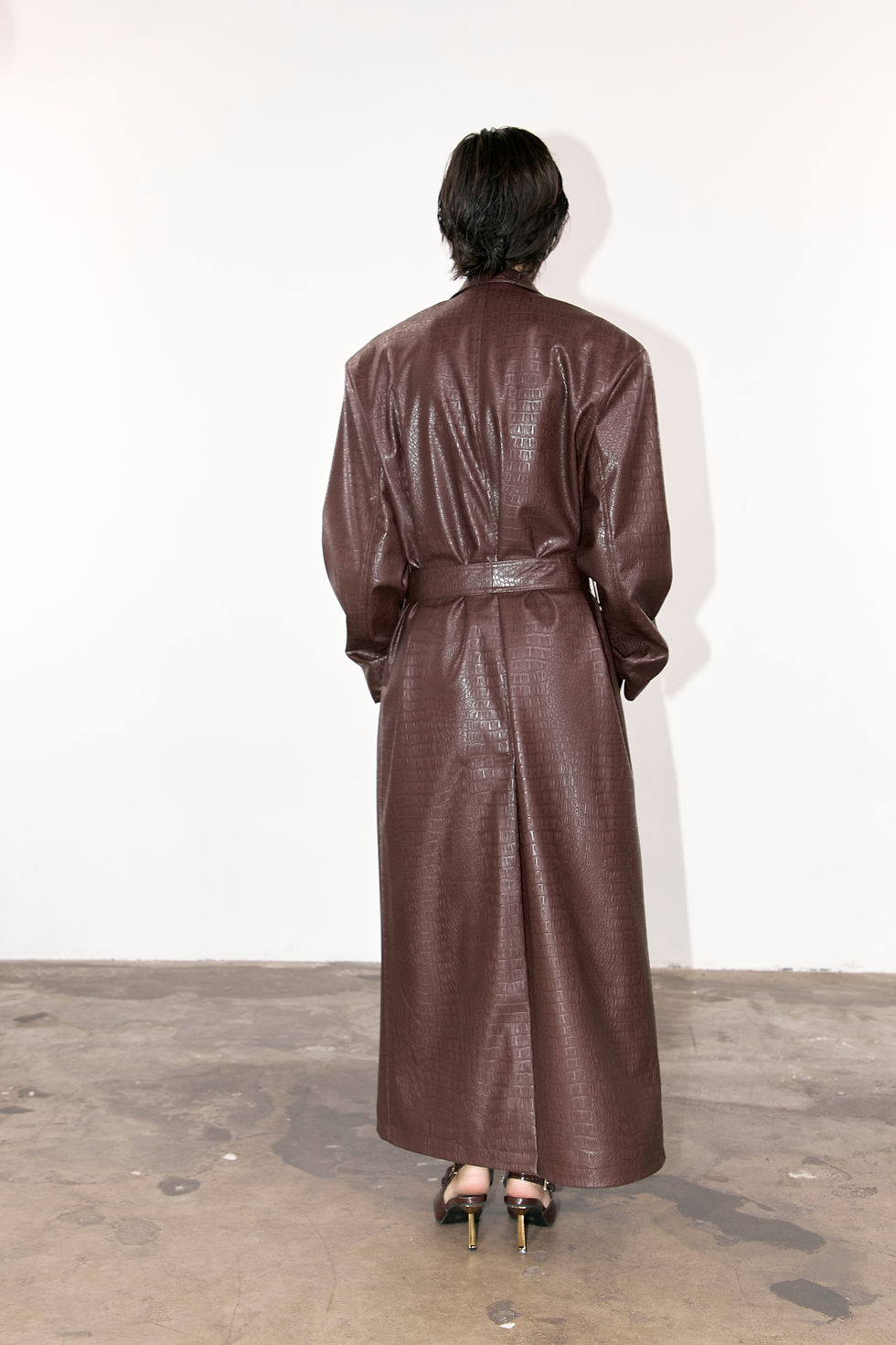 Прев'ю: Шкіряний тренчкот «FAIRA» brown