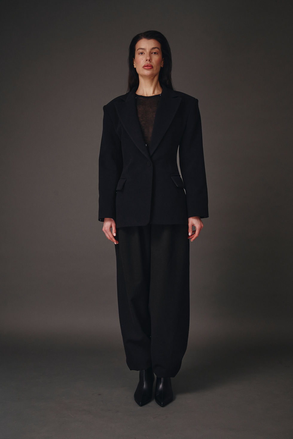 Прев'ю: Пальто-жакет “LILIT” зі зʼємним хутром black